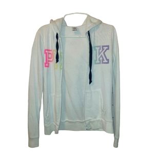 Pink Victoria's Secret White Sweater